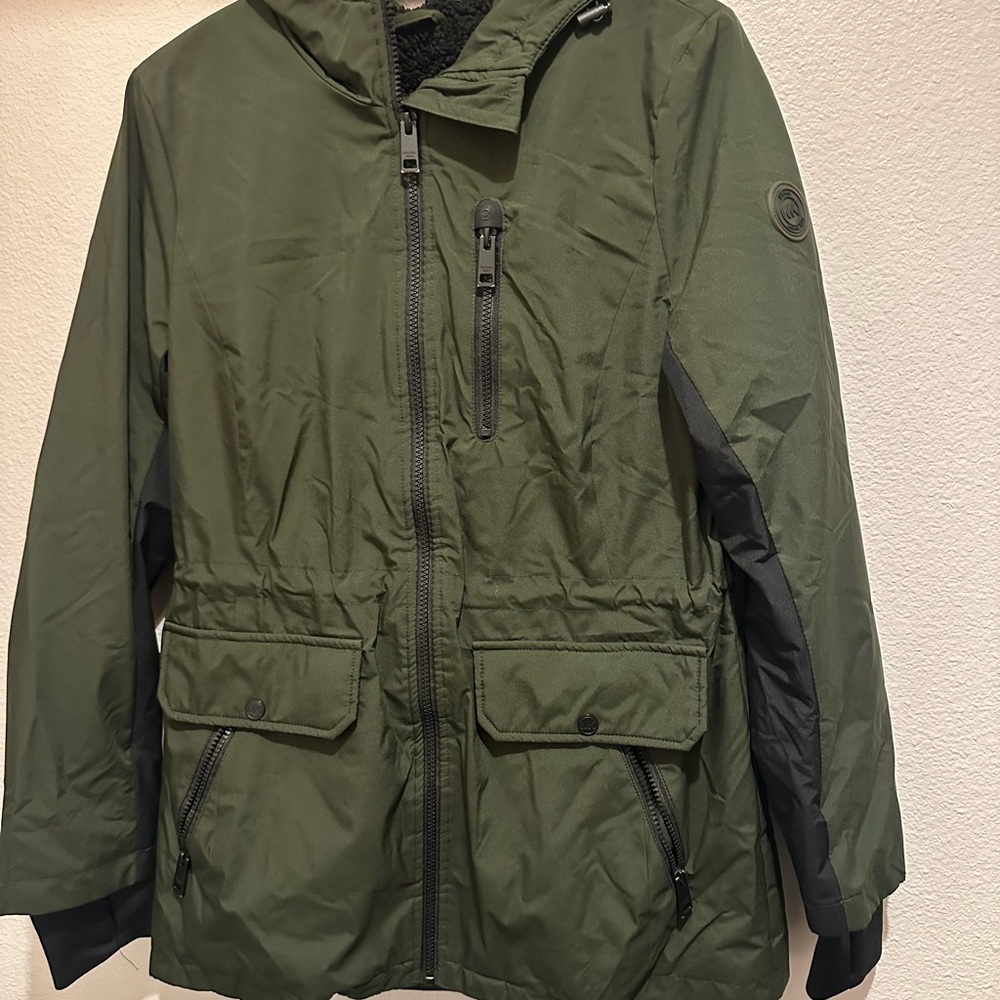 Michael Kors Olive Hooded Field Jacket